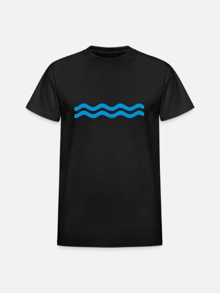 water - Heavyweight Unisex T-Shirt by Gildan - black