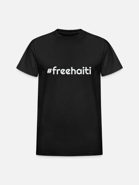 Free Haiti #1 - Heavyweight Unisex T-Shirt by Gildan - black