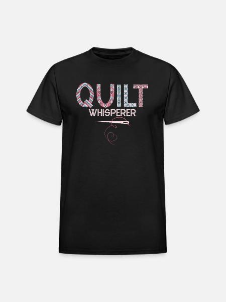 Quilt Whisperer Quilting Quilter - Heavyweight Unisex T-Shirt by Gildan - black