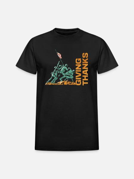 Giving Thanks - Heavyweight Unisex T-Shirt by Gildan - black