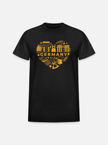 Germany - Heavyweight Unisex T-Shirt by Gildan - black