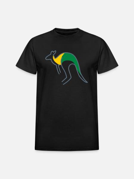 Kangaroo Design gift cute - Heavyweight Unisex T-Shirt by Gildan - black
