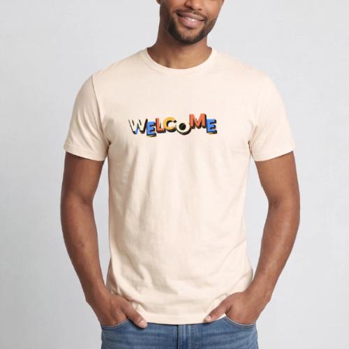 Smile and welcome design - Heavyweight Unisex T-Shirt by Gildan