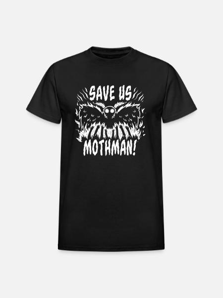 Save Us Mothman - Heavyweight Unisex T-Shirt by Gildan - black