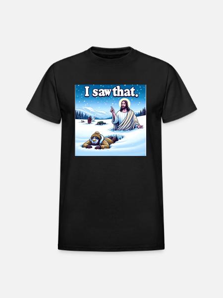 I Saw That Meme - Heavyweight Unisex T-Shirt by Gildan - black