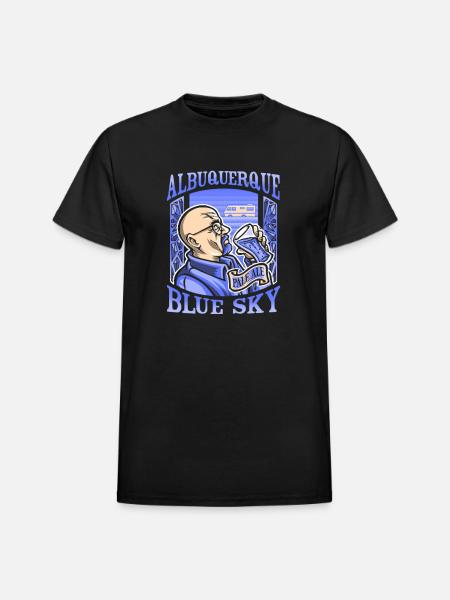 Albuquerque Blue Sky - Heavyweight Unisex T-Shirt by Gildan - black
