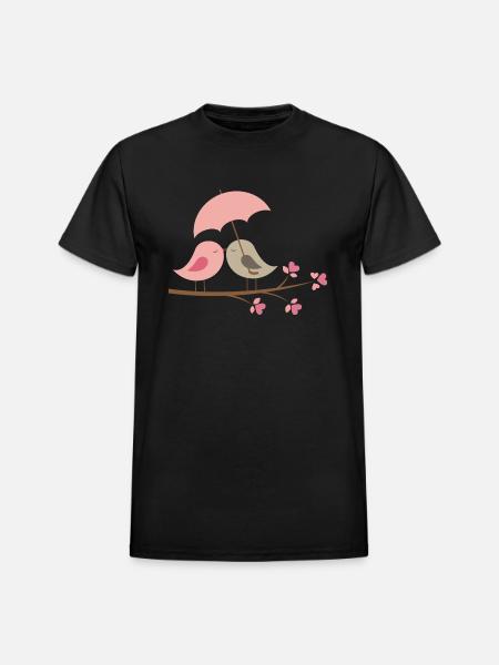 Umbrella love - Heavyweight Unisex T-Shirt by Gildan - black