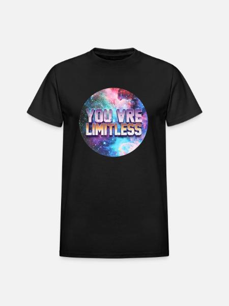 You are limitless Galaxy - Heavyweight Unisex T-Shirt by Gildan - black