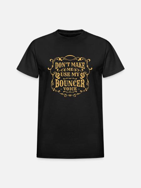 Bouncer Door Big - Heavyweight Unisex T-Shirt by Gildan - black