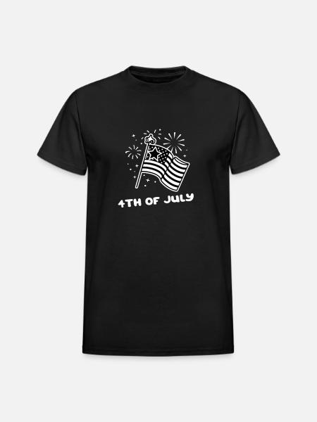 4th Of July - Heavyweight Unisex T-Shirt by Gildan - black