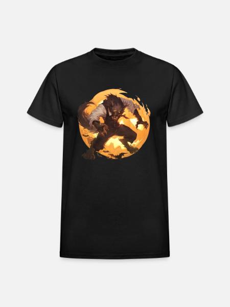 Werewolf Halloween - Heavyweight Unisex T-Shirt by Gildan - black