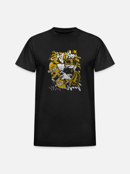 Spray Can Style Scene - Heavyweight Unisex T-Shirt by Gildan - black