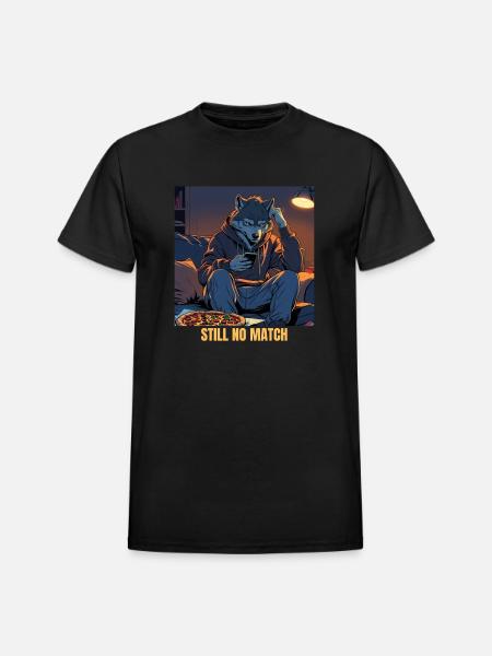 Lunar Swipe Blues - Heavyweight Unisex T-Shirt by Gildan - black
