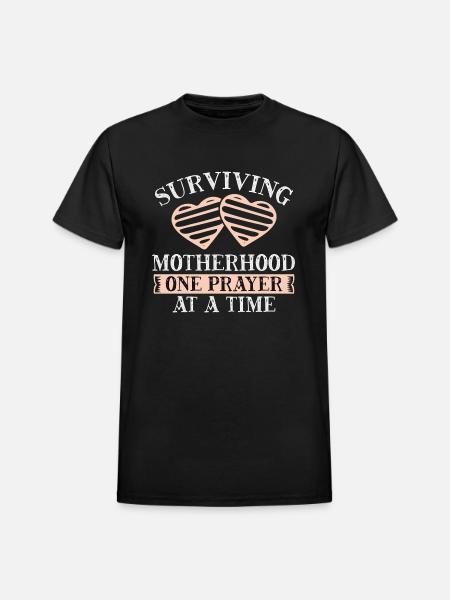 Surviving motherhood cool cool - Heavyweight Unisex T-Shirt by Gildan - black