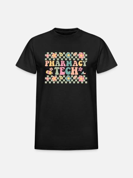 Pharmacy Tech sticker - Heavyweight Unisex T-Shirt by Gildan - black