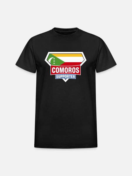 Comoros Supporter - Heavyweight Unisex T-Shirt by Gildan - black
