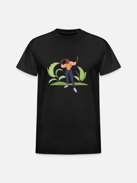 selfie girl - Heavyweight Unisex T-Shirt by Gildan - black