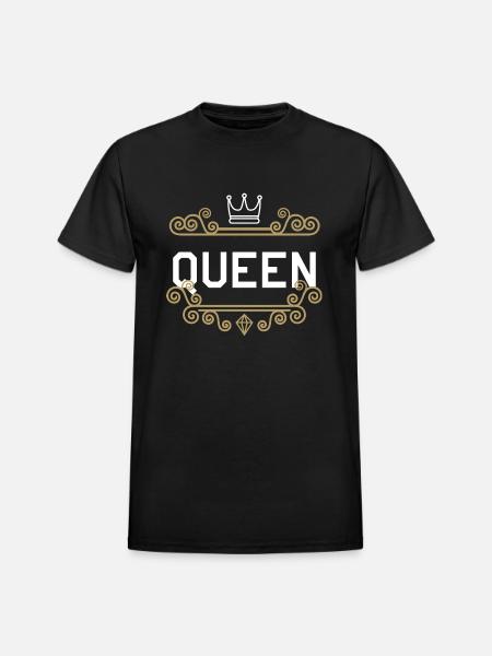 Queen King - Heavyweight Unisex T-Shirt by Gildan - black