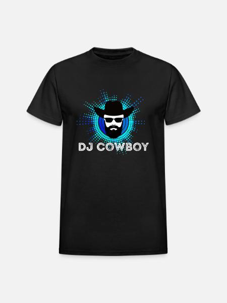 DJ Cowboy Blue - Heavyweight Unisex T-Shirt by Gildan - black