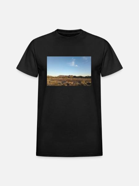 Blue Sky in the Desert - Heavyweight Unisex T-Shirt by Gildan - black