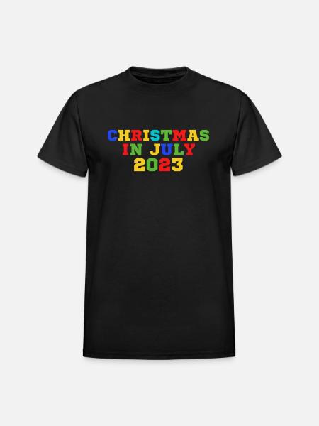 Christmas In July - Heavyweight Unisex T-Shirt by Gildan - black