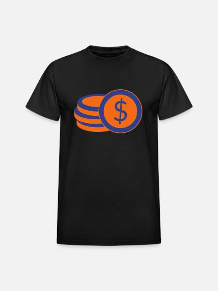 Coins - Heavyweight Unisex T-Shirt by Gildan - black