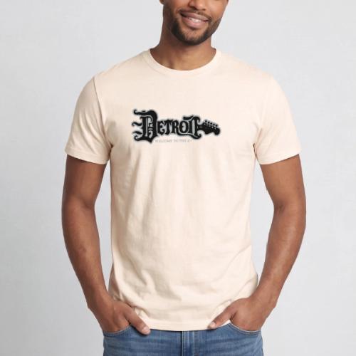 DETROIT GUITAR WTTD BLK SLR REG FONT - Heavyweight Unisex T-Shirt by Gildan