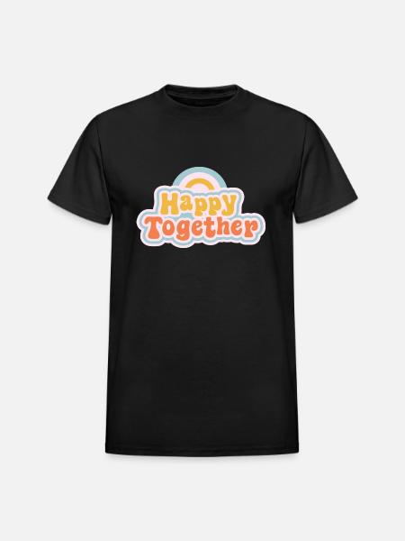 Happy together - Heavyweight Unisex T-Shirt by Gildan - black