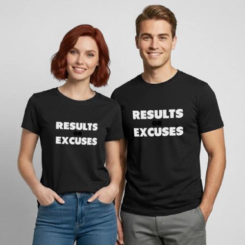 Results Or Excuses - Heavyweight Unisex T-Shirt by Gildan