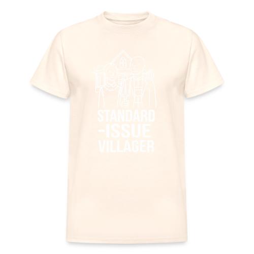 Standard-Issue Villagers (White on Color) - Heavyweight Unisex T-Shirt by Gildan