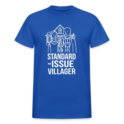 Standard-Issue Villagers (White on Color) - Heavyweight Unisex T-Shirt by Gildan