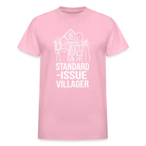 Standard-Issue Villagers (White on Color) - Heavyweight Unisex T-Shirt by Gildan