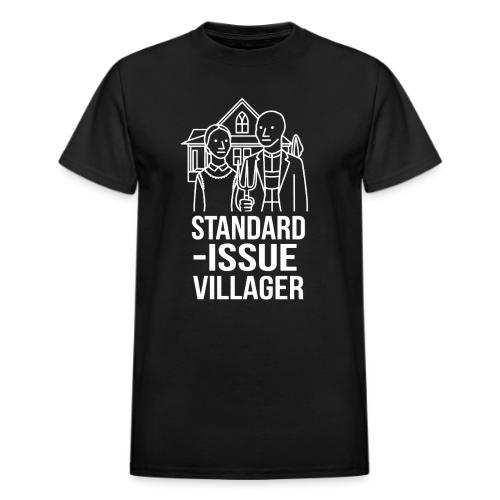 Standard-Issue Villagers (White on Color) - Heavyweight Unisex T-Shirt by Gildan