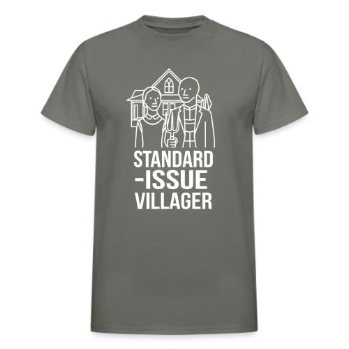 Standard-Issue Villagers (White on Color) - Heavyweight Unisex T-Shirt by Gildan