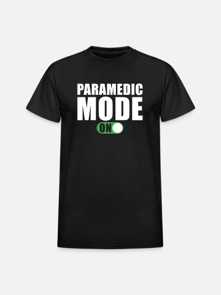 Paramedic Mode on - Heavyweight Unisex T-Shirt by Gildan - black
