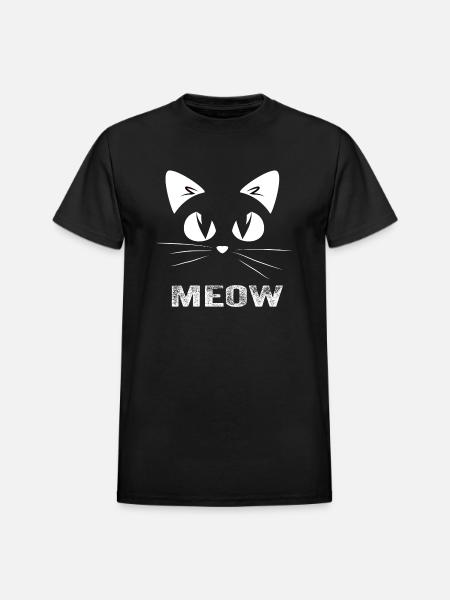 funny cat - Heavyweight Unisex T-Shirt by Gildan - black