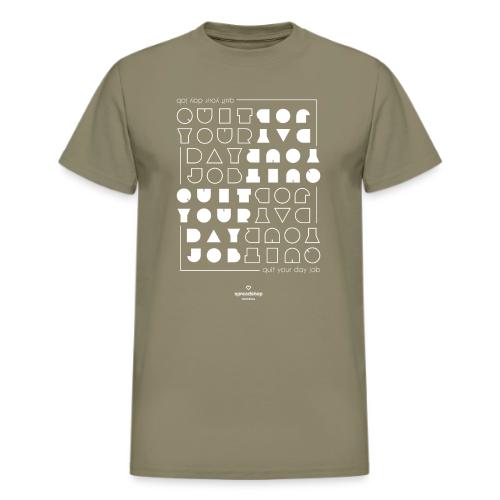 Quit upside white - Heavyweight Unisex T-Shirt by Gildan