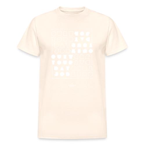 Quit upside white - Heavyweight Unisex T-Shirt by Gildan