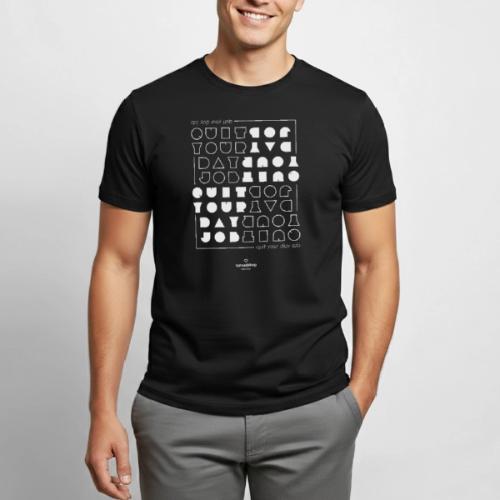 Quit upside white - Heavyweight Unisex T-Shirt by Gildan