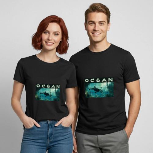 Ocean: Silent Hunter - Heavyweight Unisex T-Shirt by Gildan