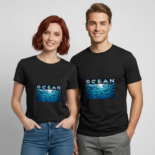 Ocean: Silver Tide - Heavyweight Unisex T-Shirt by Gildan