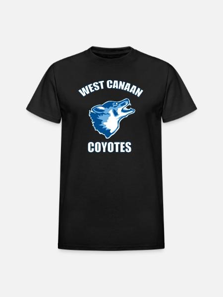West Canaan Coyotes - Heavyweight Unisex T-Shirt by Gildan - black