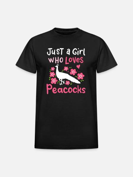 Peacocks Peacock Lover - Heavyweight Unisex T-Shirt by Gildan - black