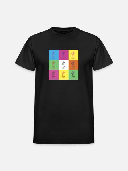 Microphone design - Heavyweight Unisex T-Shirt by Gildan - black