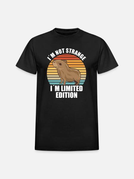 Capybara zoo animal design - Heavyweight Unisex T-Shirt by Gildan - black