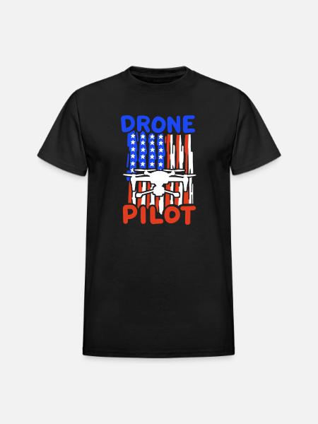 Drone Pilot - Heavyweight Unisex T-Shirt by Gildan - black
