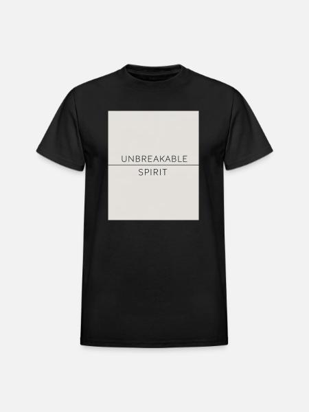 Unbreakable Spirit Motivational Minimal Shirt - Heavyweight Unisex T-Shirt by Gildan - black