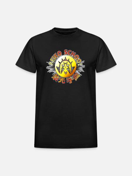 Reiko Daybreak School Emblem Sunrise - Heavyweight Unisex T-Shirt by Gildan - black
