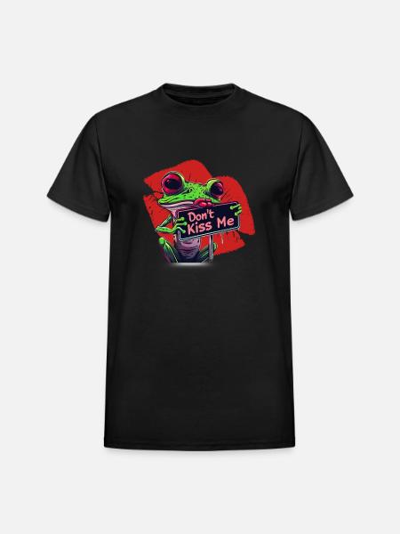 Dont Kiss Me Frog Popart - Heavyweight Unisex T-Shirt by Gildan - black