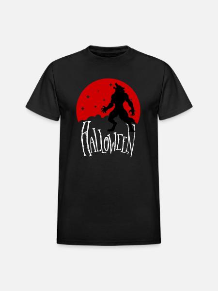 Howling wolf - Heavyweight Unisex T-Shirt by Gildan - black